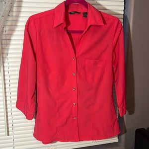 Millenium Bright Pink Button Down Top.